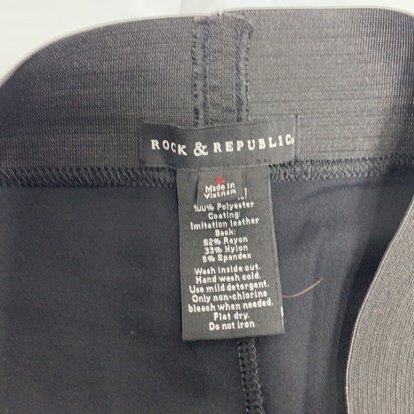 WOMEN’S Rock & Republic Imitation Leather fronted Pant Size Large - Picture 8 of 8